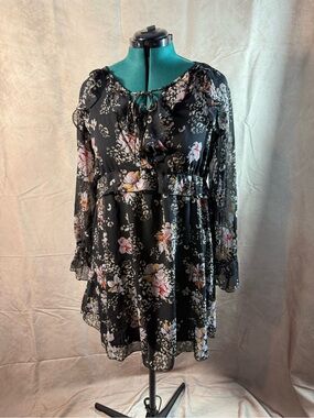 cotton sleep dress Regency Style Puff Sleeves Night Gown M finally a white Victorian Style:Mini Dress House OF CB Womens Color:Soft Navy